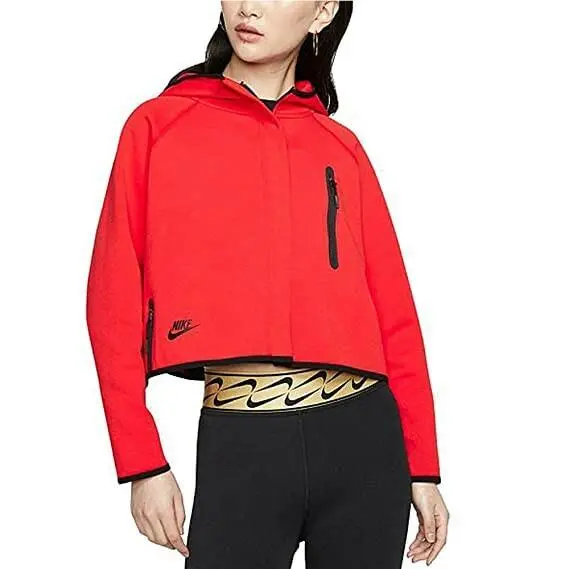 Sportswear Women’s Size XS Tech Fleece Crop Cape Hoodie BV3396-600 Red by Nike