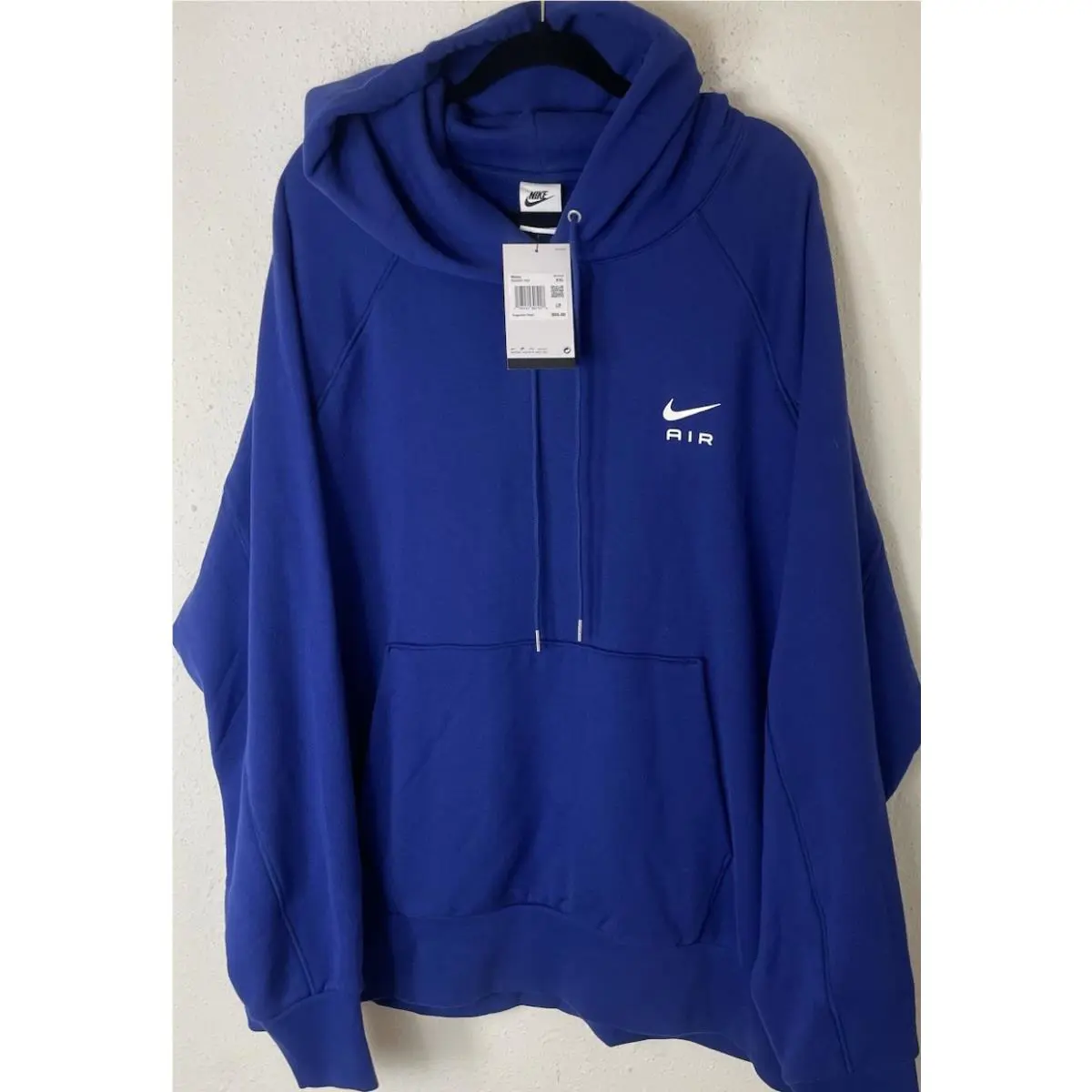 Nike Air French Terry Pullover Hoodie Deep Royal Men`s 2XL