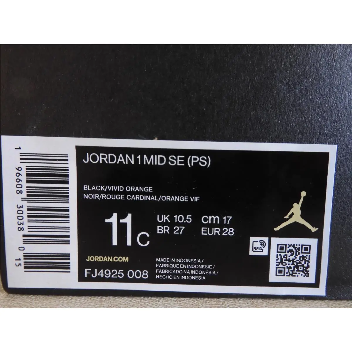 Nike shoes - Air Jordan 1 Mid - Air Mid - Black (UPC: 196608300380) 6