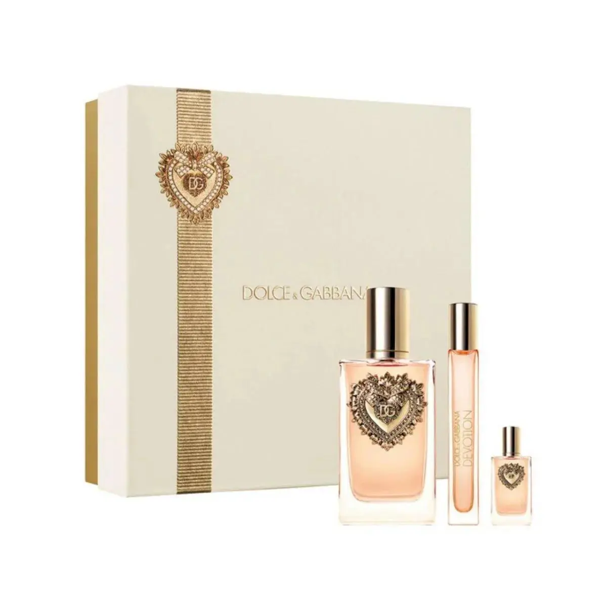 Dolce Gabbana D G Devotion 3 PC Gift Set For Women - 3.3 OZ Edp + 0.34 OZ Edp + 0.17 OZ Edp