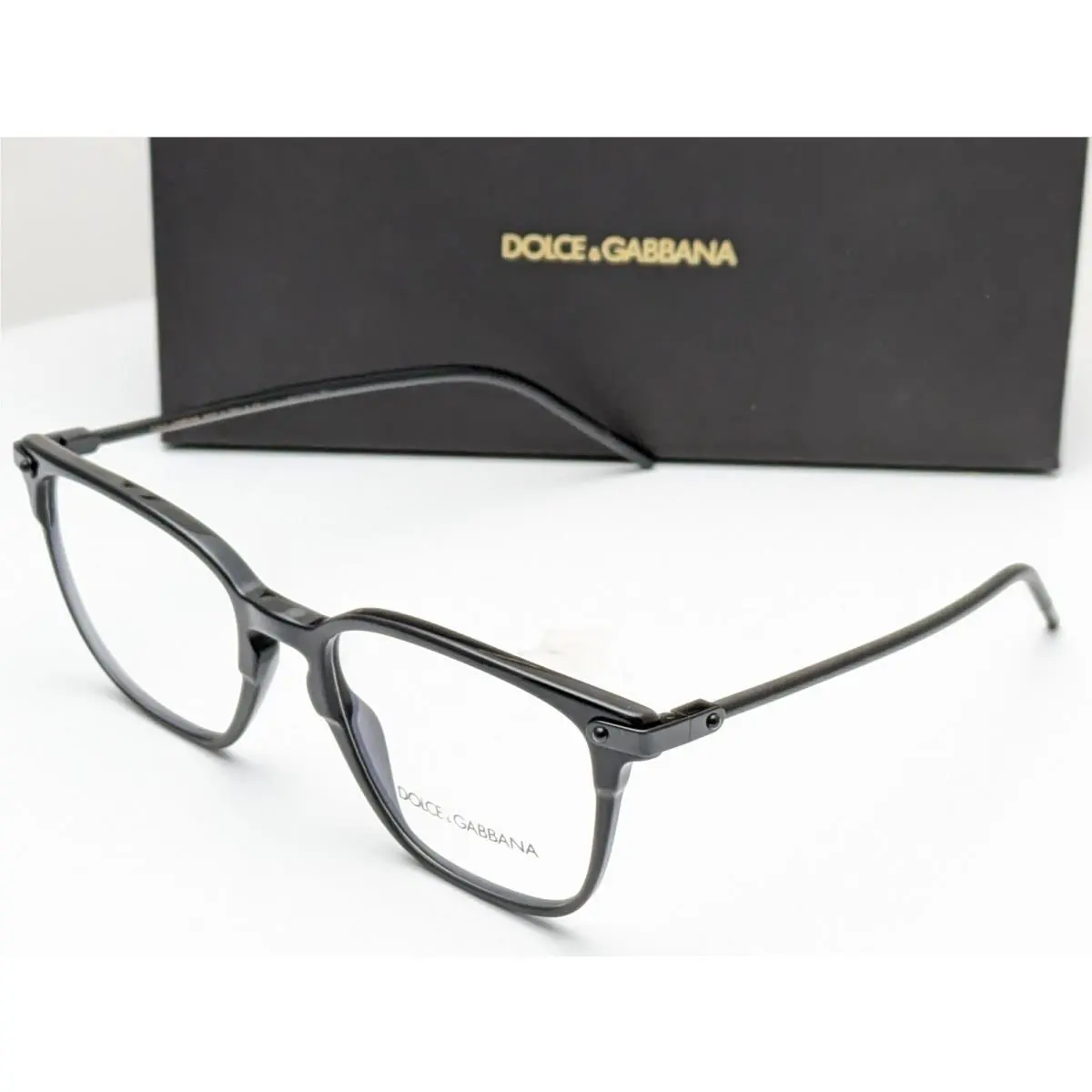 Dolce Gabbana DG3302 501 Square Black Men`s Eyeglasses Frames 53-19-145