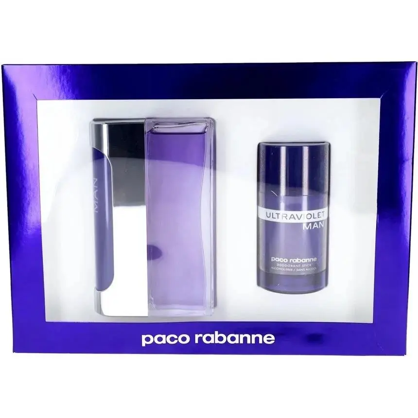 Ultraviolet Man  Men`s 2pc 3.4oz Edt 2.7oz Deodorant Stick by Paco Rabanne