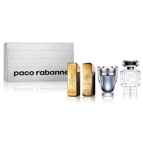 Paco Rabanne 4 Pcs Mini Set Men: 0.17oz Edt 1 Mil+invictus+phantom + Edp 1 Mil