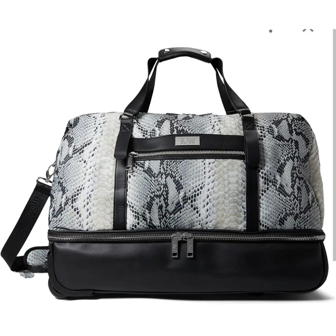 Roberto Cavalli 22 Drop Rolling Duffel Bag Python Print 495.00 Unisex