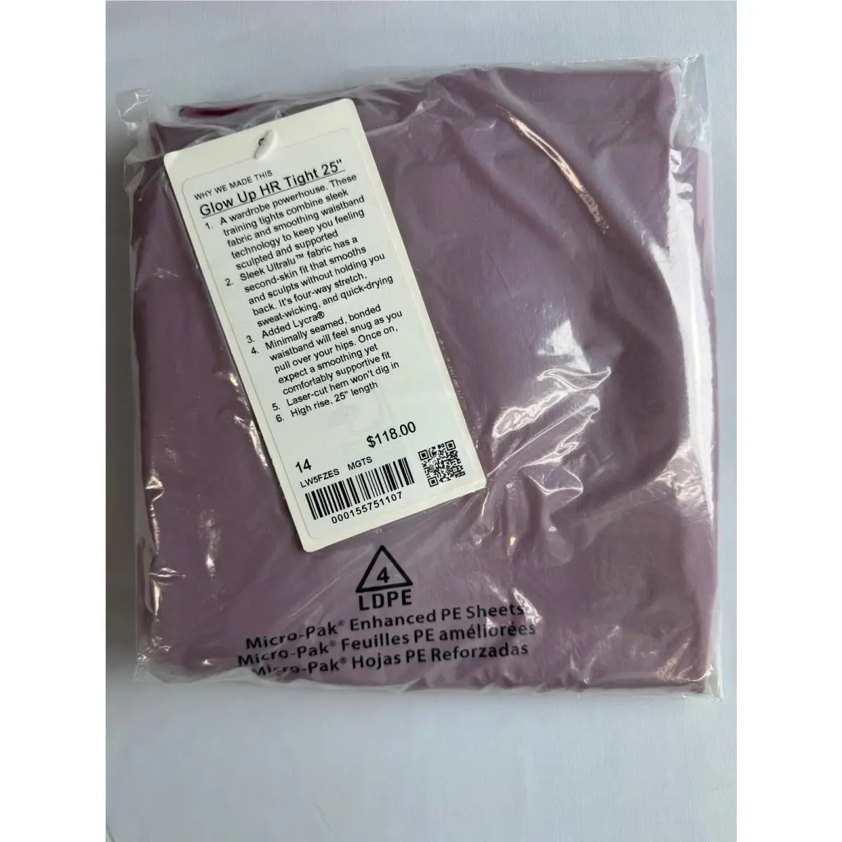 Lululemon clothing - Magenta Smoke, asst 3