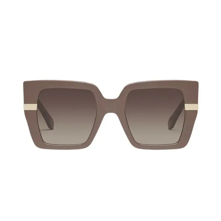 Quay Australia Notorious Sunglass Women’s Oversized Square Brown
