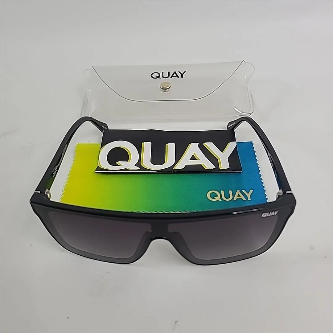 Quay Australia Nightfall Oversized Sunglasses Black/smoke Fade