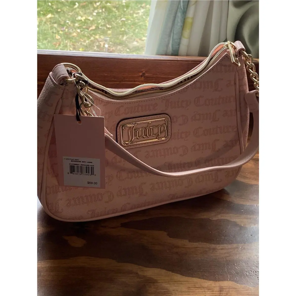 Juicy Couture Women`s Shoulder Statement Bag Macron Dot Logo - W/tags
