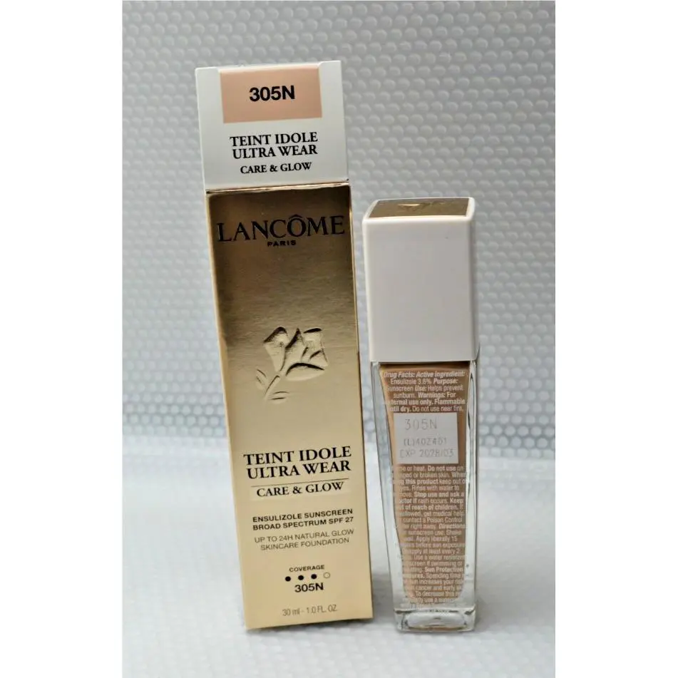 Teint Idole Ultra Wear 24HR Glow Foundation Spf 27 30ml/1fl.oz Lancome 305N by Lancôme