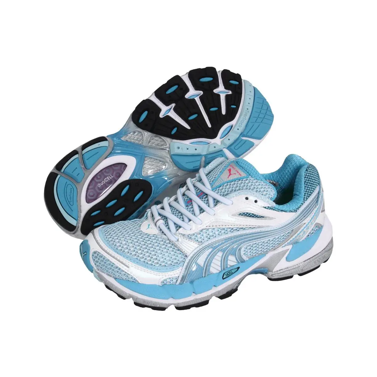 Puma Complete Spectana Women`s Running Sneakers Size 9 - White/Crystal Blue/Blue Mist/Silver