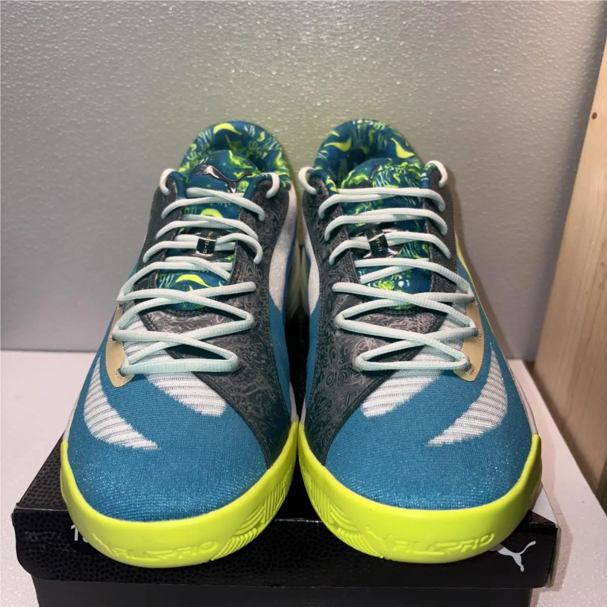 Puma shoes - PUMA All Pro Nitro Hoops Dreamz Basketball - 31135501 - Blue, Green (UPC: 197673181041) 1