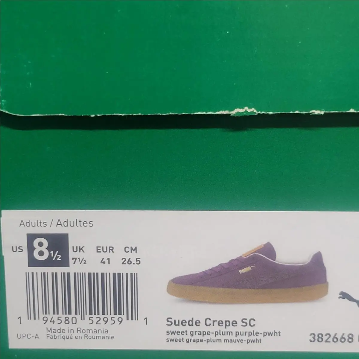 Puma shoes - Puma Seude Crepe - Seude Crepe - 382668-01 - Sweet Grape/Plum Purple/White 0