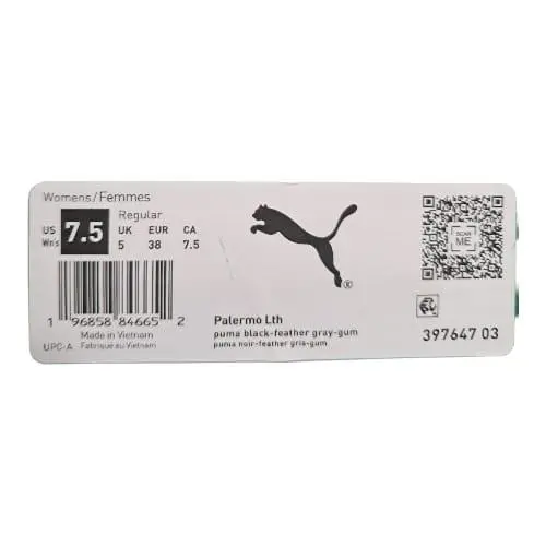 Puma shoes - Palermo Lth - Palermo Lth - 39764703 - Black/Feather Gray Gum (UPC: 196858846652) 0