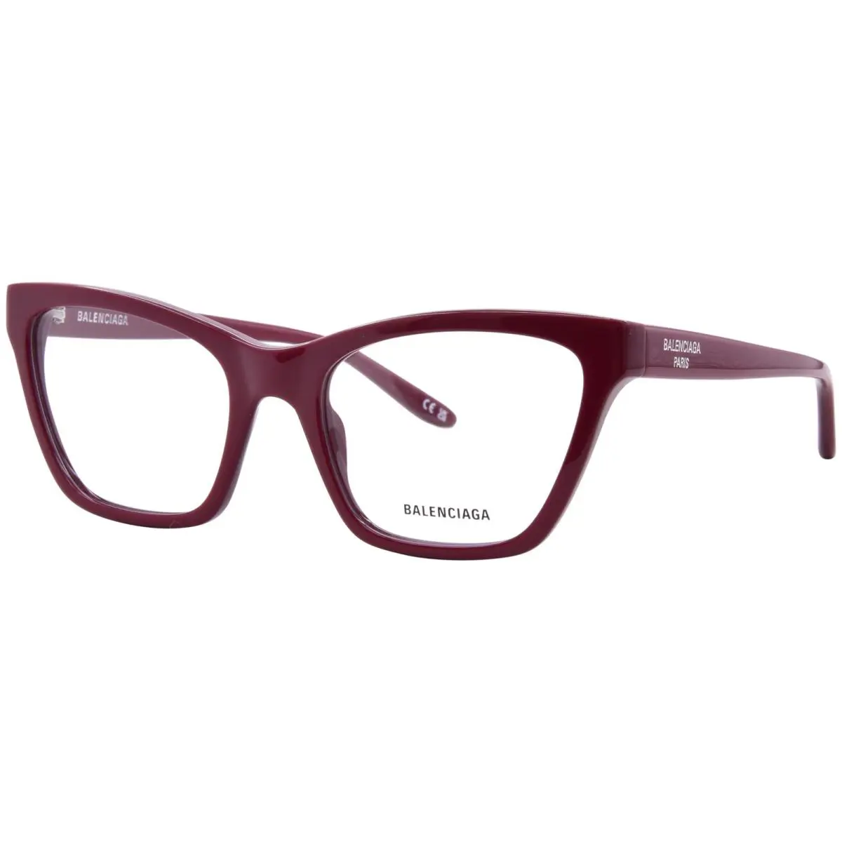 Balenciaga BB0440O 005 Eyeglasses Women`s Burgundy Full Rim Cat Eye 56mm