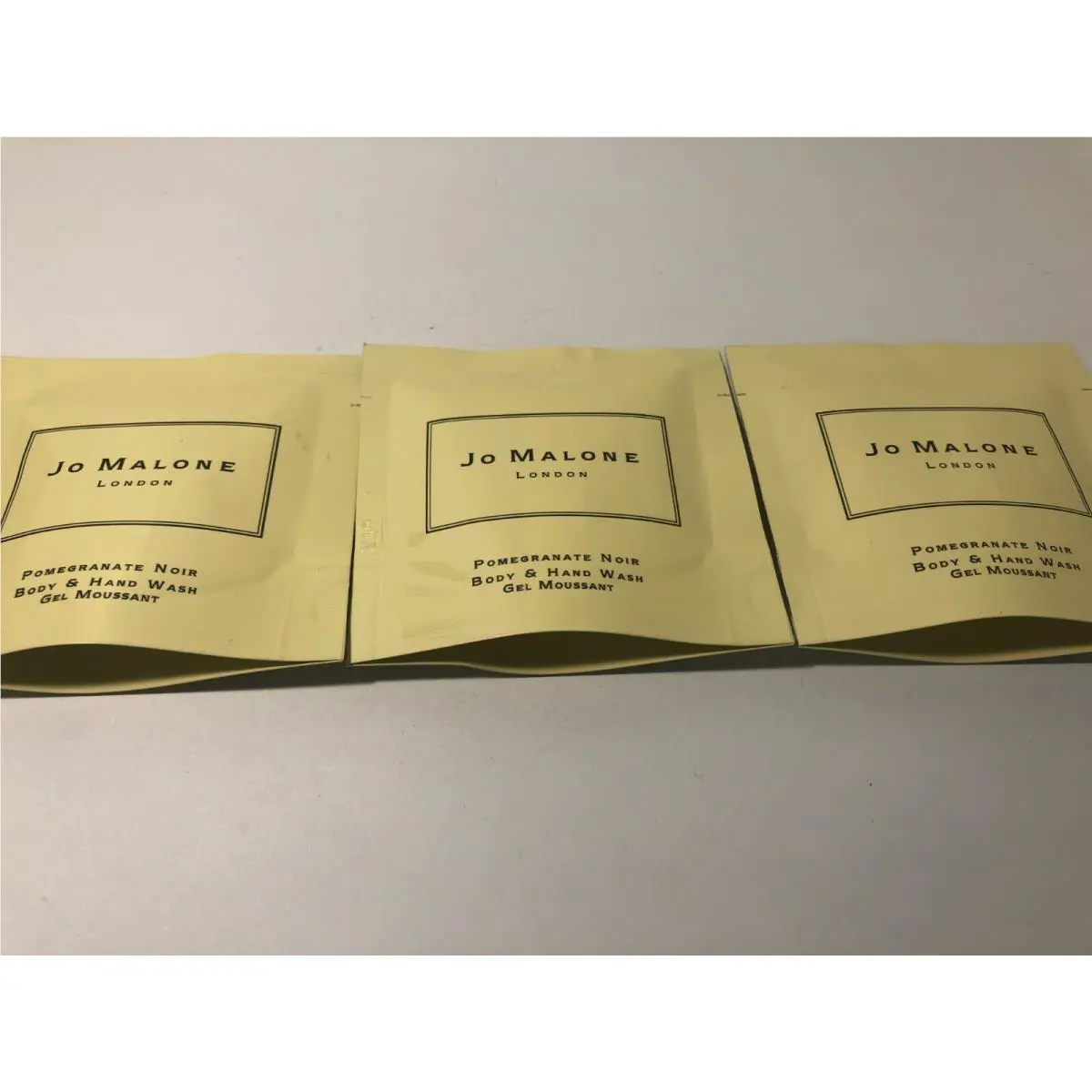 Lot of 3-Jo Malone Pomegranate Noir Body Hand Wash Gel Moussant 7ml =21ml