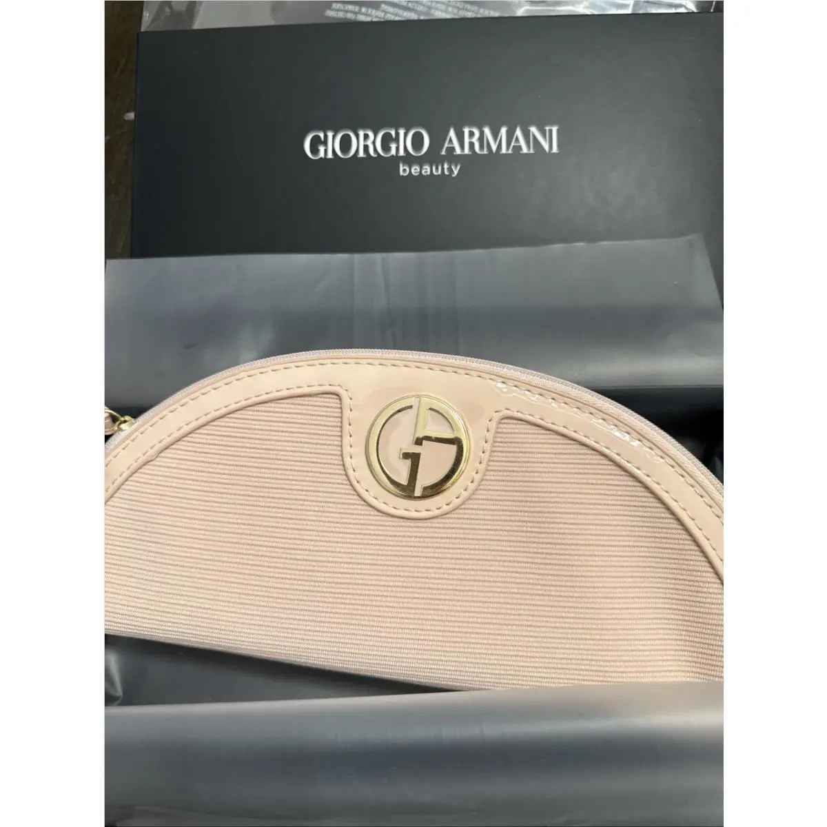 3Giorgio Armani Beauty Face Your Day Pink Makeup Cosmetic Bag Pouch Wristlet
