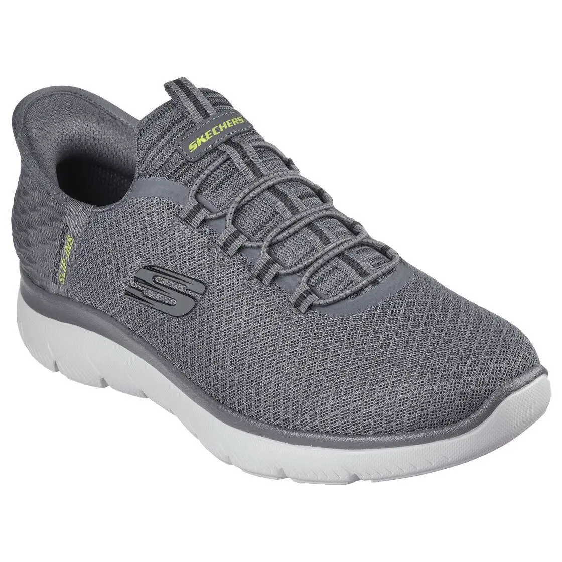 Skechers Shoes Men Wide Fit Slip-ins Comfort Casual Memory Foam Charcoal 232457 - Gray
