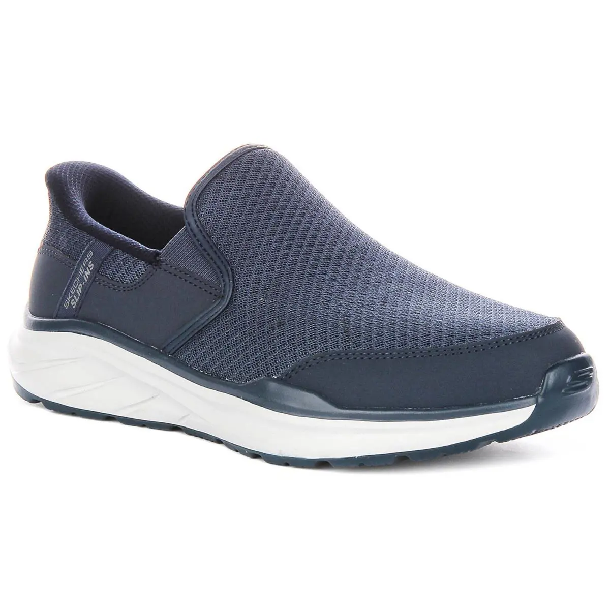 Skechers Equalizer Relax Vegan Slip In Mesh Mens Trainers In Navy US 8 - 13 - Navy