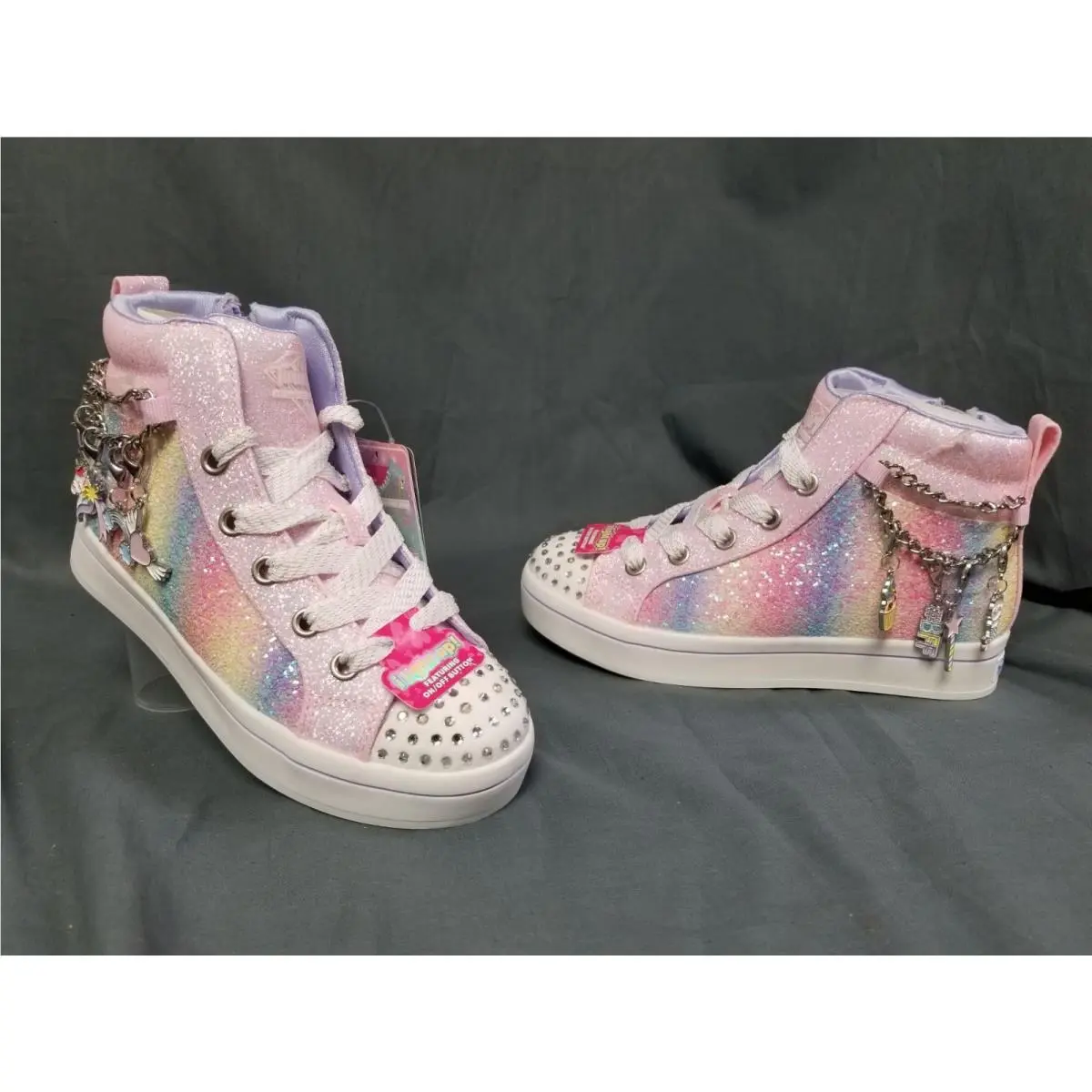 Skechers Twi-lites Light-ups Girls Pink White Size 3