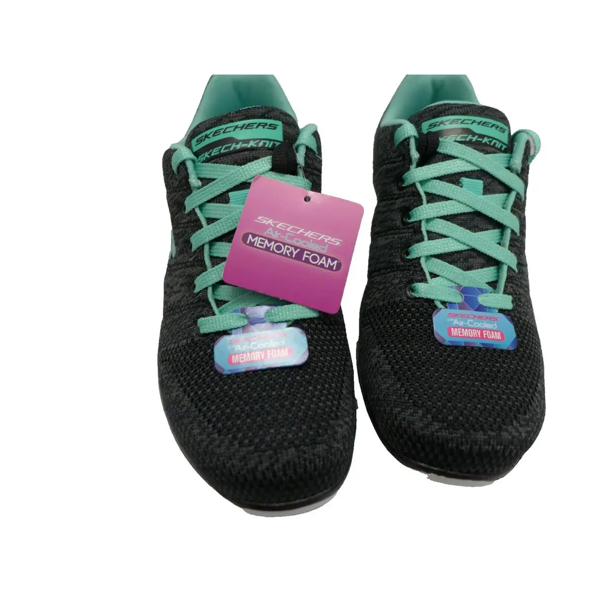 Skechers shoes - SKECHERS Sketch-knit Dual-Lite - Black Aqua (UPC: 190211089151) 2