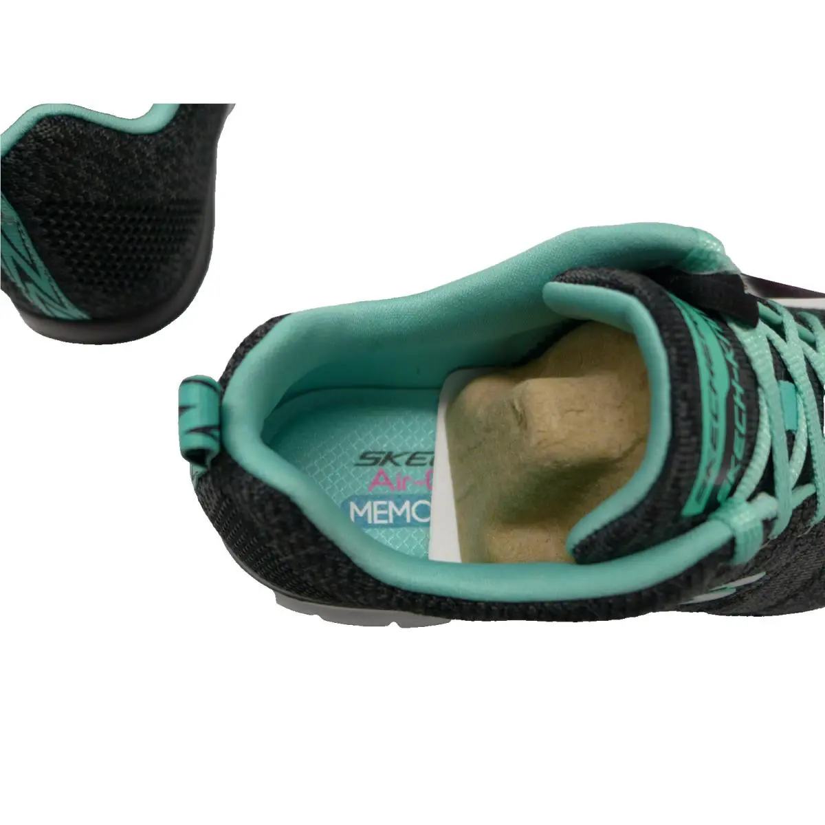 Skechers shoes - SKECHERS Sketch-knit Dual-Lite - Black Aqua (UPC: 190211089151) 4