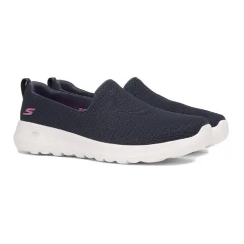 US 7.5 Skechers Women`s Go Walk Joy Aurora Sneaker Navy White 124637