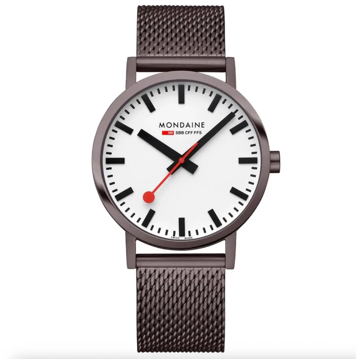 Classic A660.30360.1BSBZ 40 mm Steel Mesh Bracelet Quartz Men`s Watch by Mondaine