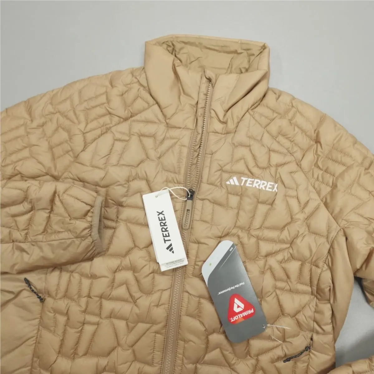 Adidas Men`s Terrex Xperior Primaloft Insulated Jacket JL9750 Cardboard Tan