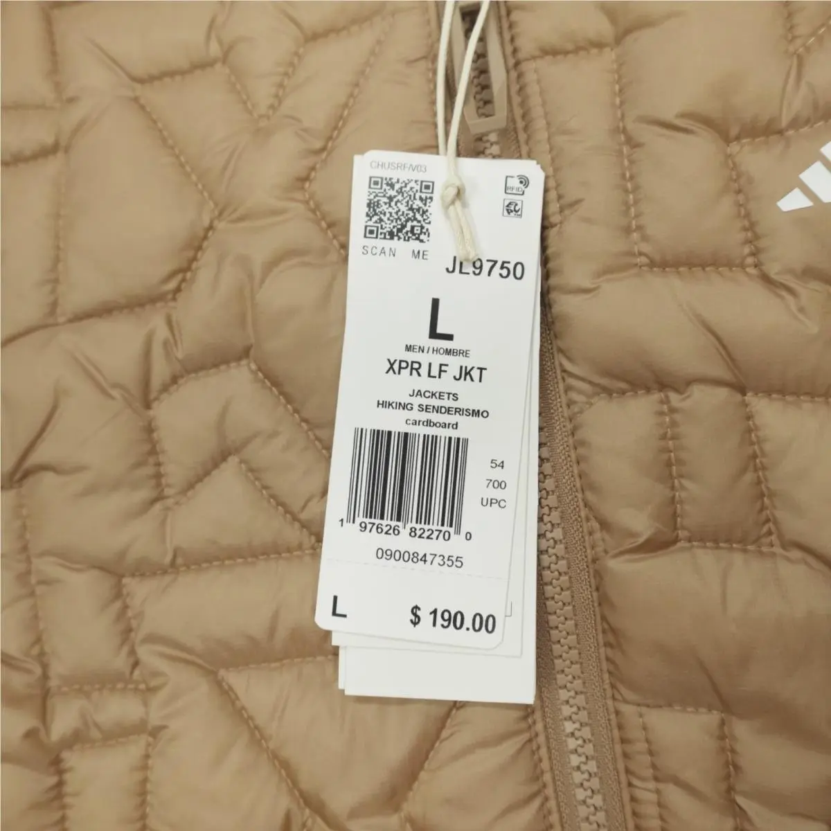 Adidas clothing - Terrex Xperior PrimaLoft Insulated Jacket - JL9750 - Tan 9
