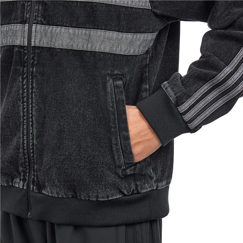 Adidas clothing - adidas Adicolor Denim Track Top - JW5883 - Black 3