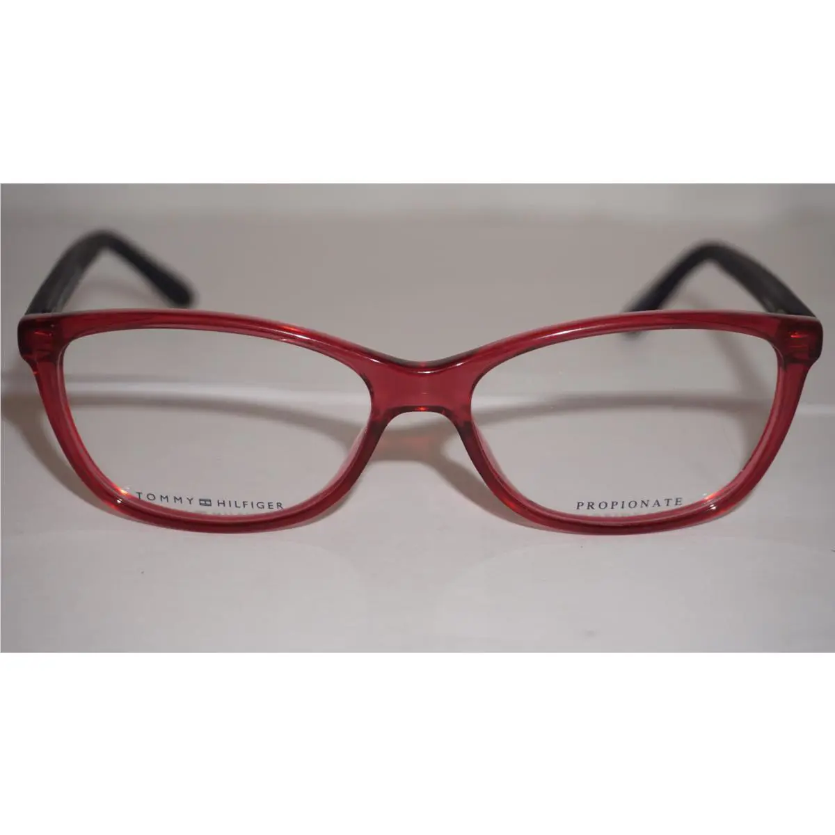 Tommy Hilfiger Eyeglasses Red Black Transparent TH1280 OFI6 52 15 140