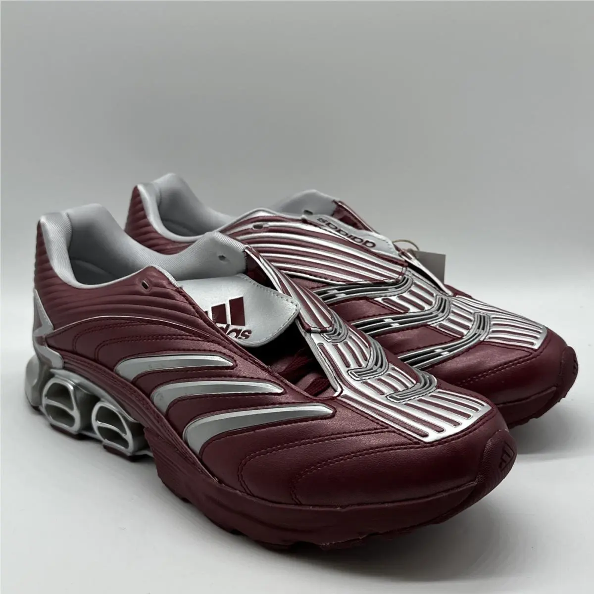 Adidas Predator Megaride Shoes Men`s Size 11.5 Burgundy/silver Metallic JS1554