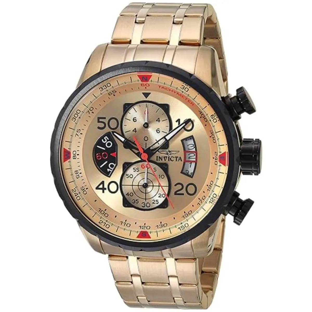 Men`s Aviator Stainless Steel Gold by Invicta
