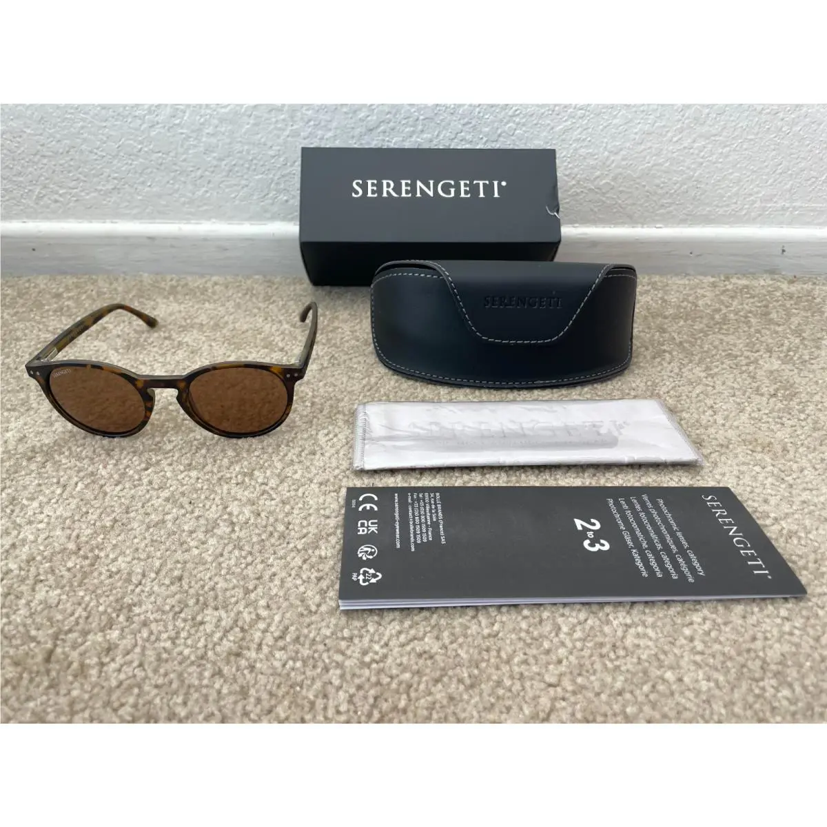 Belair Sunglasses Polarized Photochromic Driver Lens Tortoise Frame by Serengeti