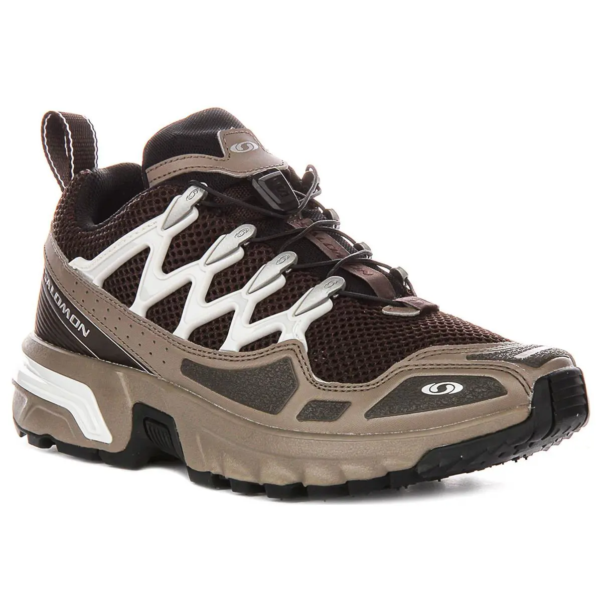 Salomon Acs Og Agile Chassis System Mesh Laced Womens Sneaker In Brown US 4 - 13