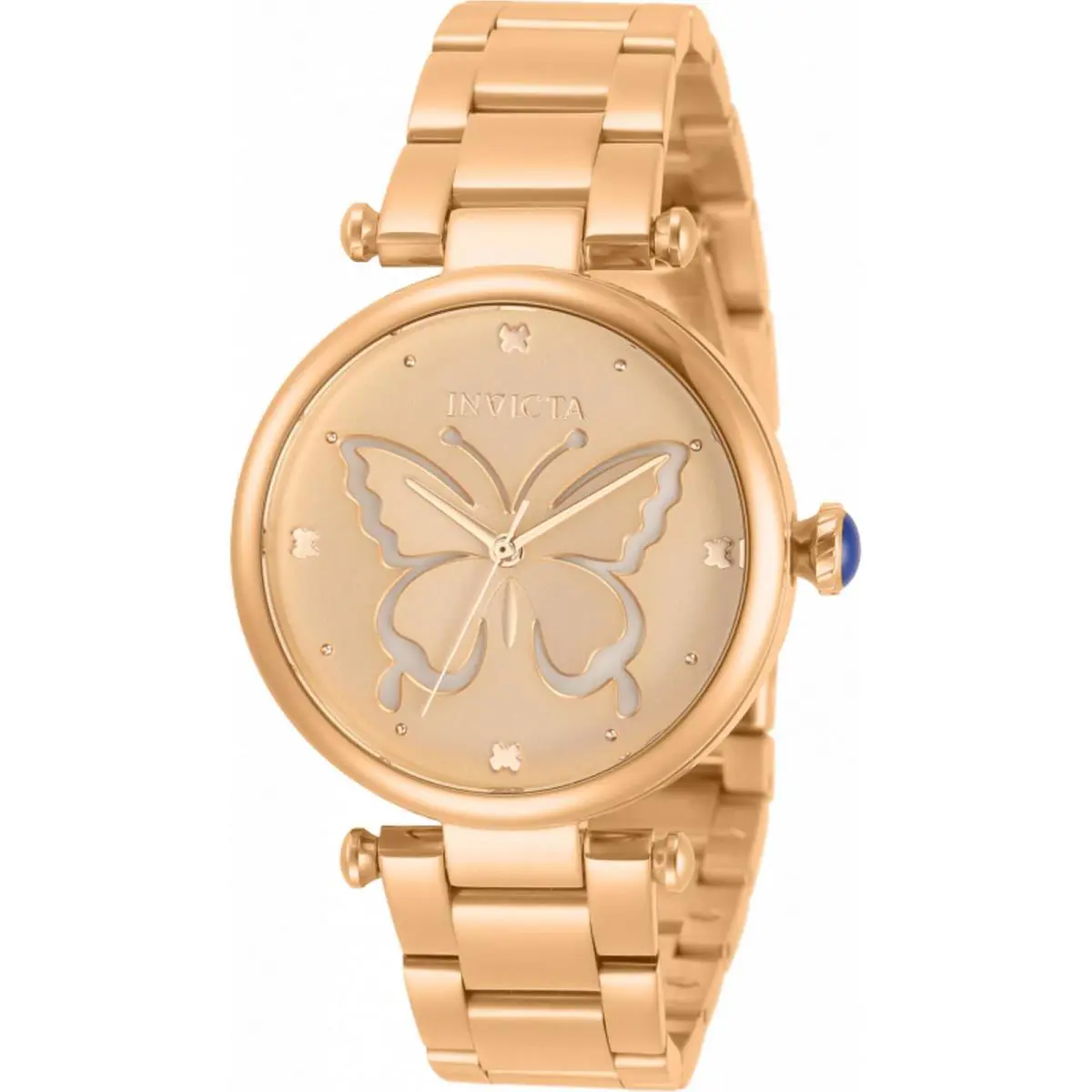 Invicta Wildflower Quartz Rose Gold Dial Ladies Watch 33234 - Dial: Rose Gold-tone, Band: Rose Gold-tone, Bezel: Rose Gold-tone