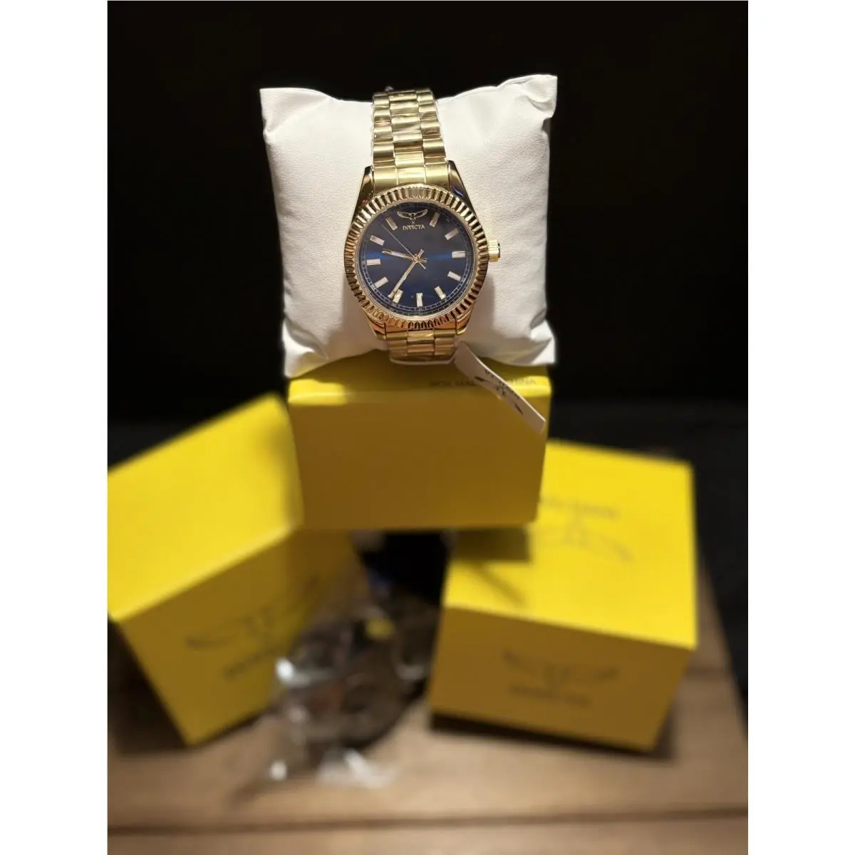 Invicta Specialty 40mm Gold-tone Stainless Steel Watch with Blue Dial 69007