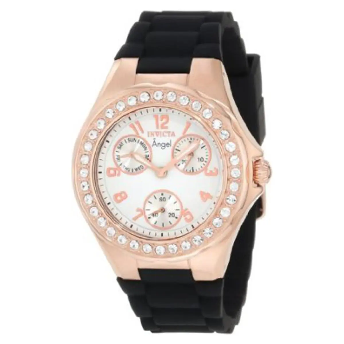 Invicta Women`s 1645 Angel White Dial Crystal Accented Watch