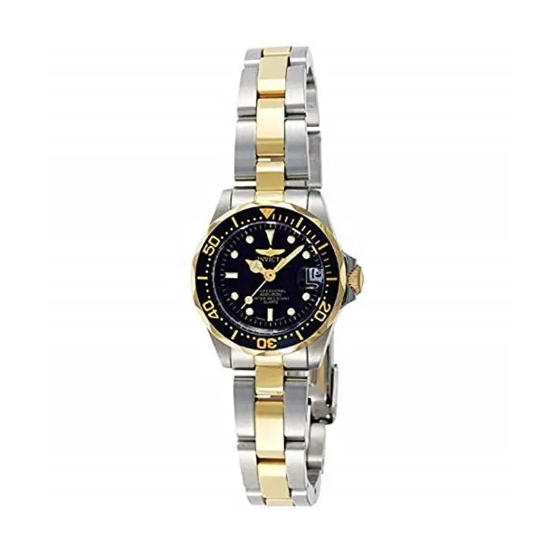 Women`s Watch Pro Diver Quartz Black Dial Two Tone Steel Bracelet 8941 by Invicta