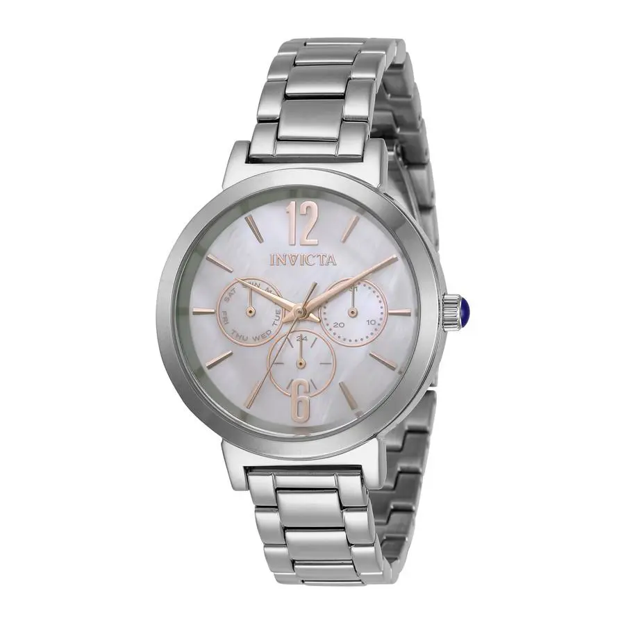 Invicta Angel Quartz White Mop Dial Ladies Watch 31082