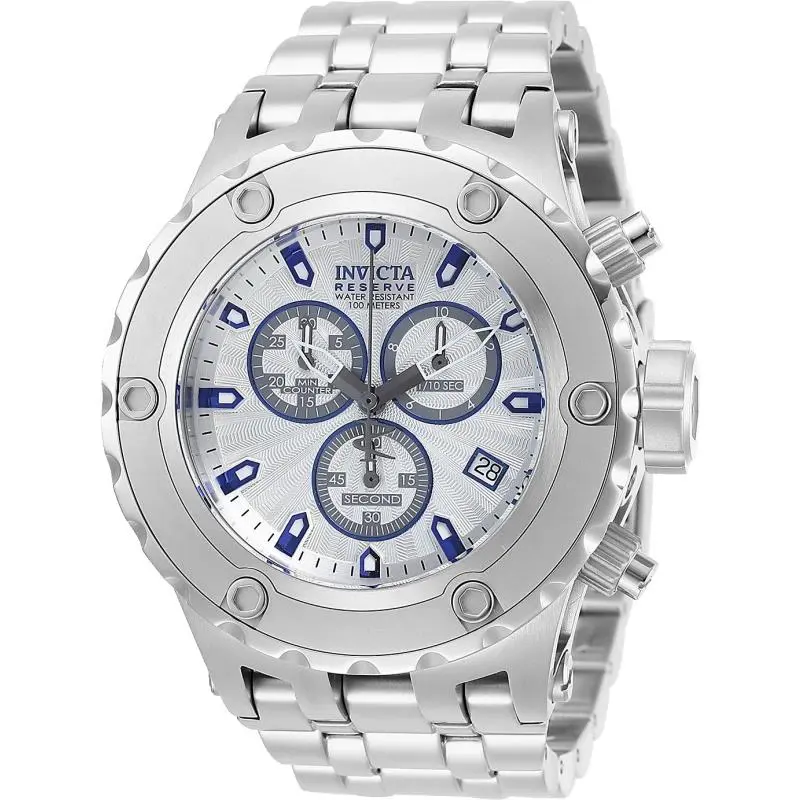 Invicta Reserve Excursion 49.5mm Swiss Made Chronograph Mop Dial Watch Men