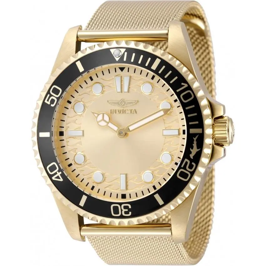 Invicta Pro Diver Quartz Gold Dial Men`s Watch 49690