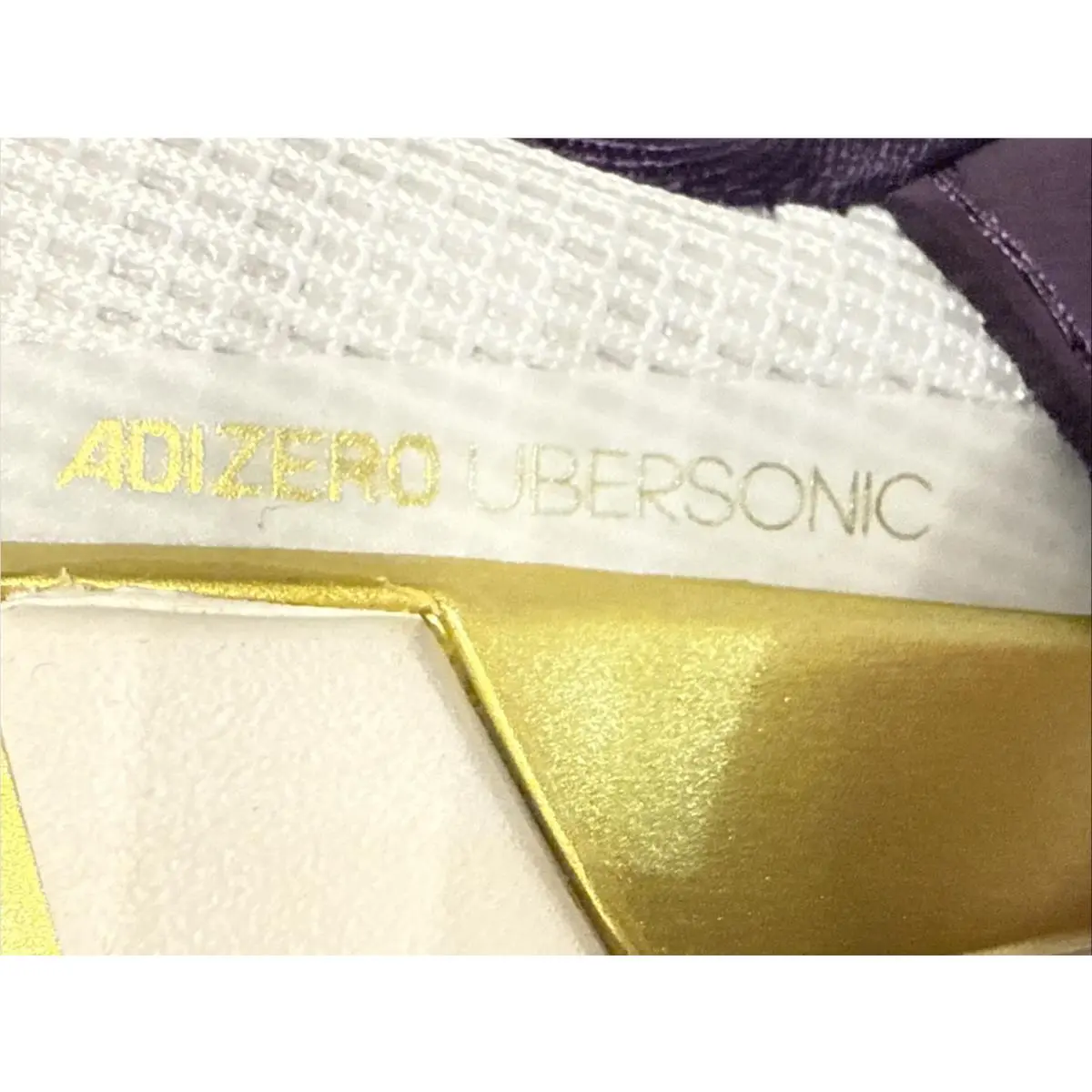 Adidas shoes - Adidas adizero Ubersonic 5 M NM - JQ3778 - White, Black, Purple, & Gold 17