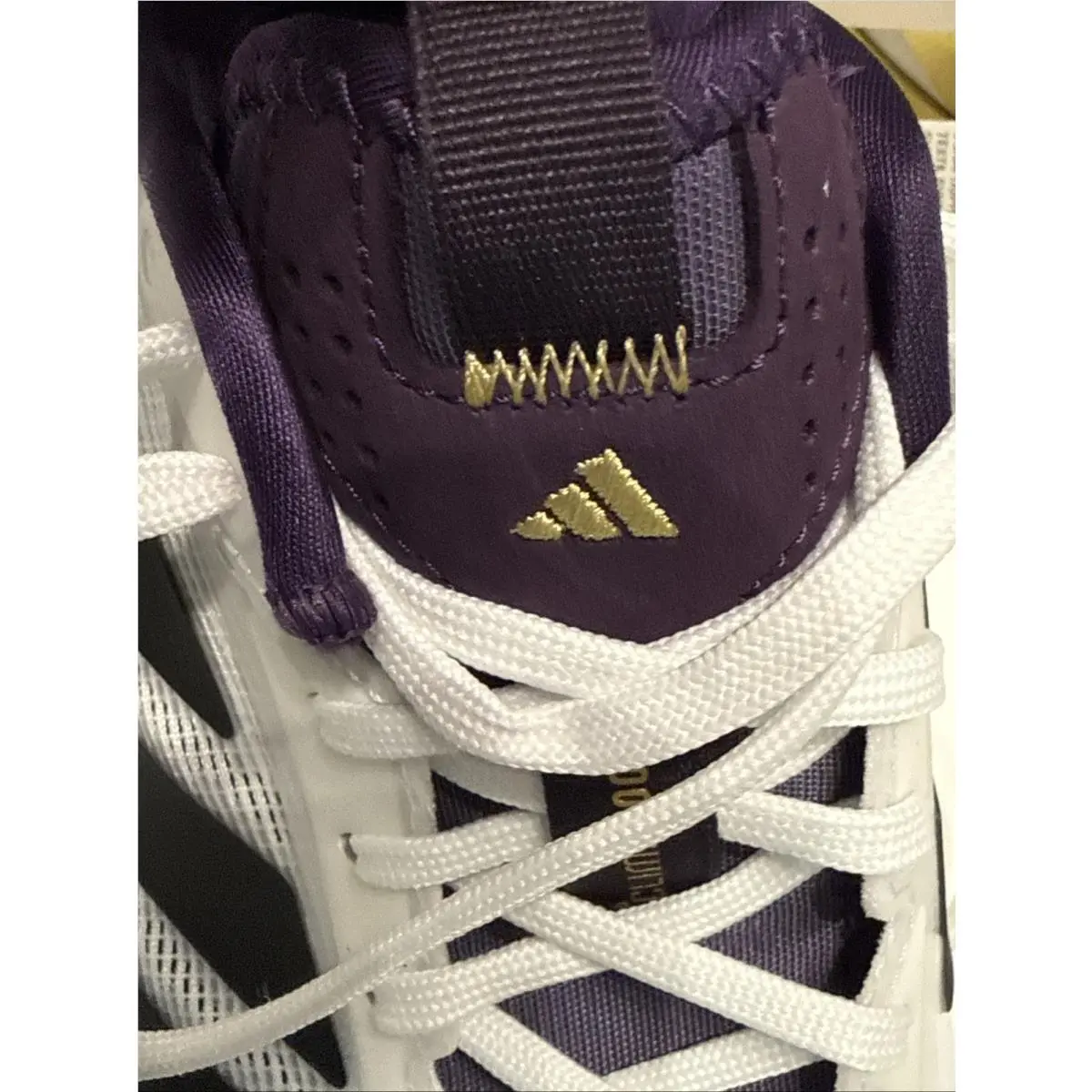 Adidas shoes - Adidas adizero Ubersonic 5 M NM - JQ3778 - White, Black, Purple, & Gold 2