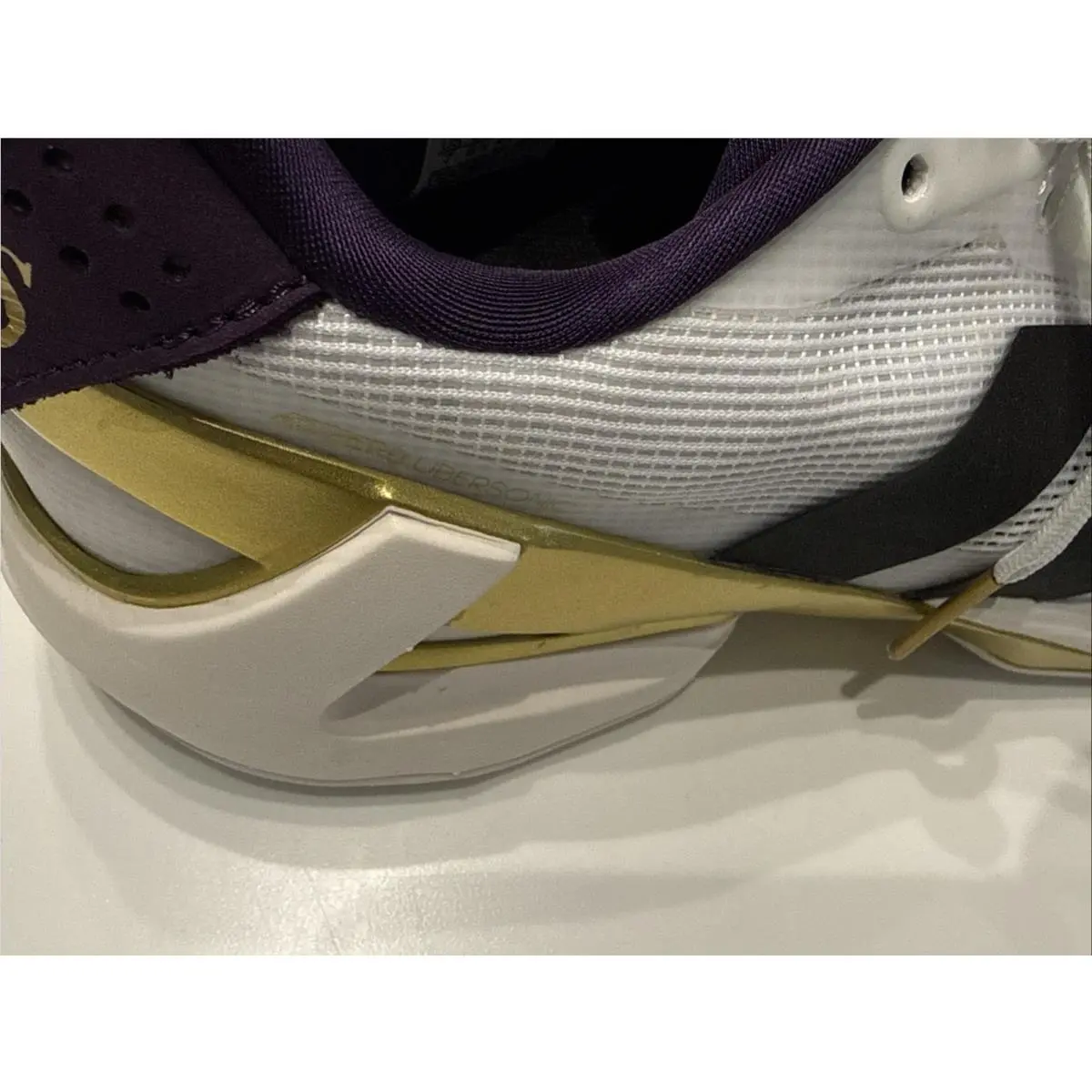 Adidas shoes - Adidas adizero Ubersonic 5 M NM - JQ3778 - White, Black, Purple, & Gold 7