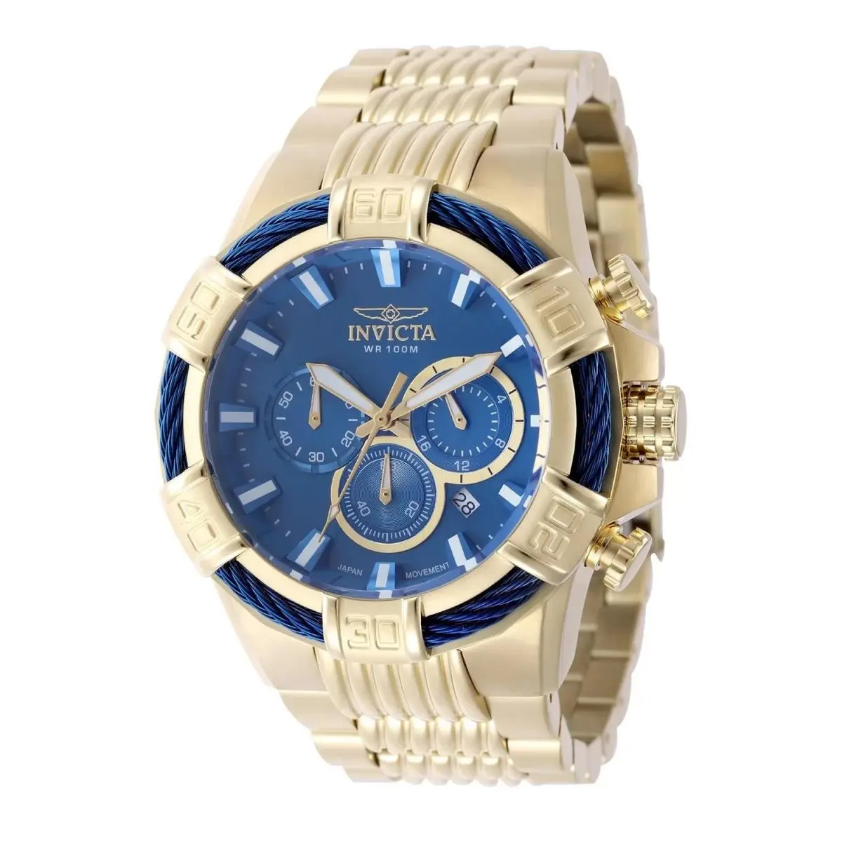 Invicta 49904 Quartz Watch Blue Dial Stainless Steel 51mm Men