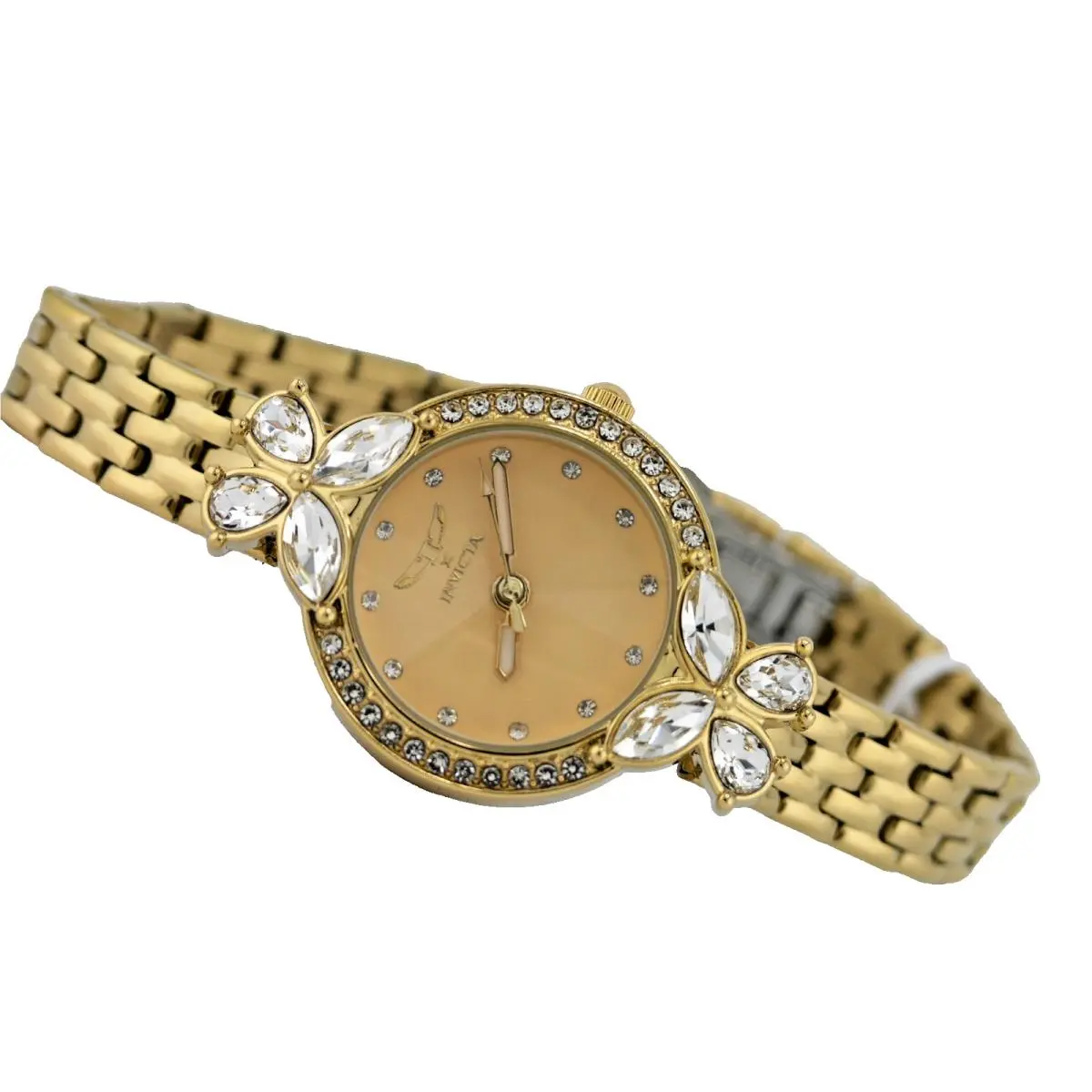 Invicta 69094 Wildflower Gold Tone Steel Womens Watch Crystal Dial 30MM A