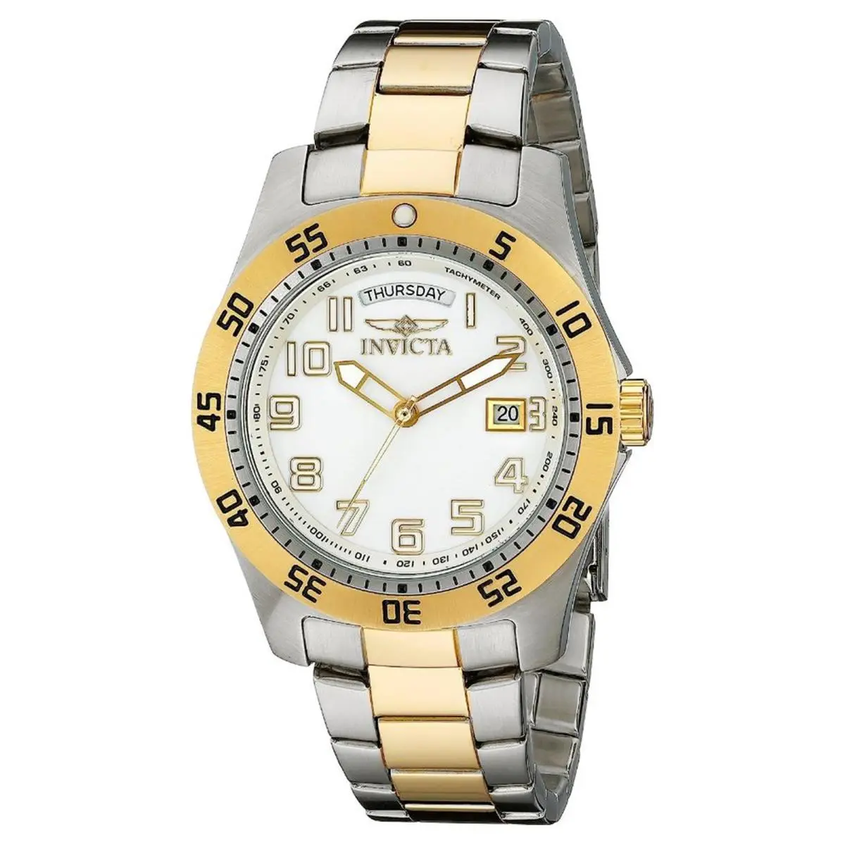 Invicta Men`s 6693 II Gold-plated Stainless Steel White Dial Watch Watch