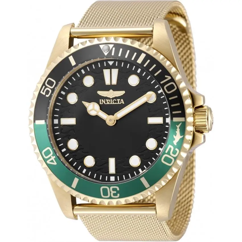 Pro Diver Quartz Black Dial Sprite Bezel Men`s Watch 49692 by Invicta