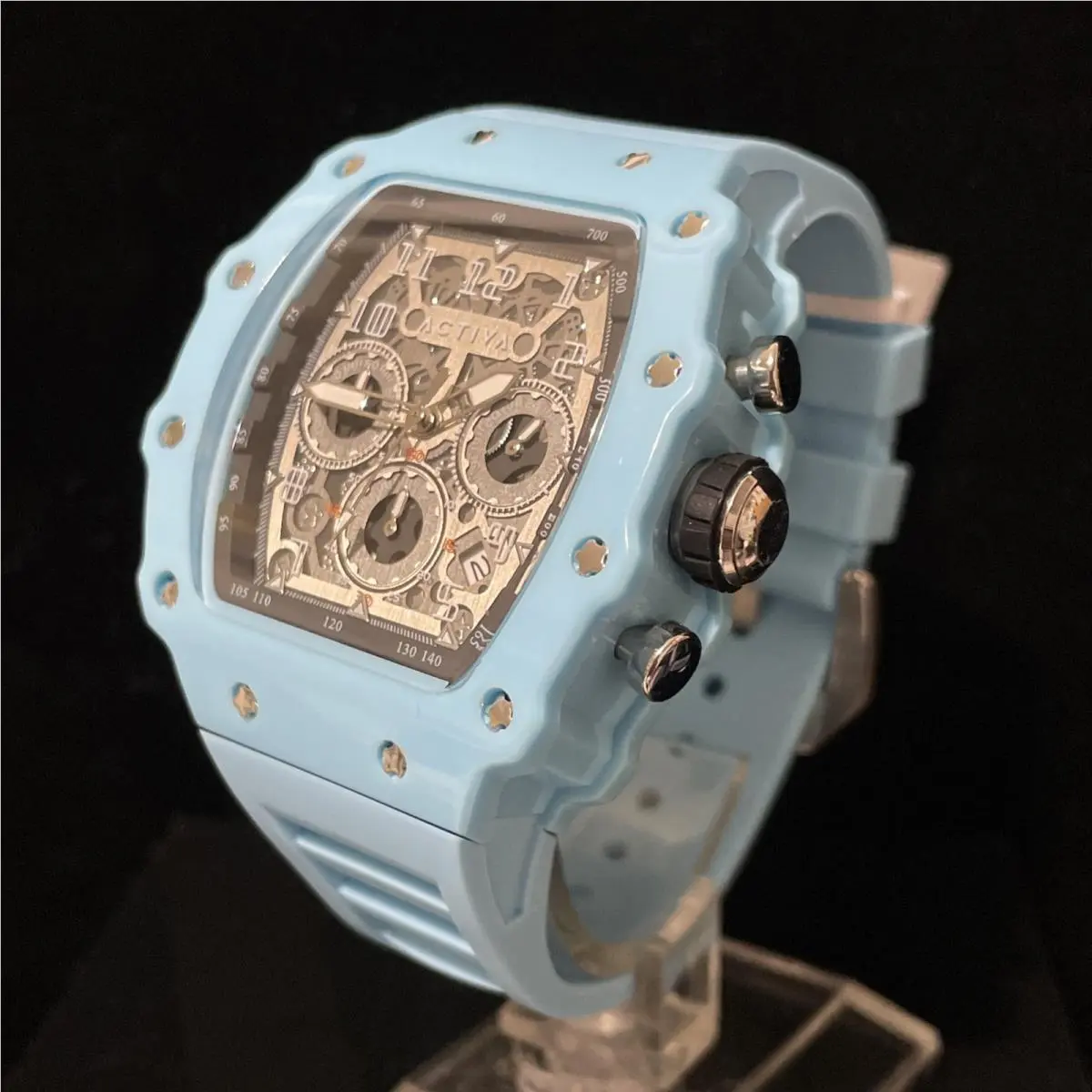 Activa Circuit X  44.3mm Chronograph Skeleton Dial Sky Blue 50m Watch by Invicta